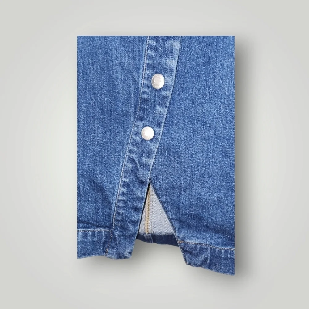J Crew Women's Button Front Denim Skirt J8173 Size 28